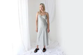 90s Pure Silk Bias Cut Slip Dress in Ice