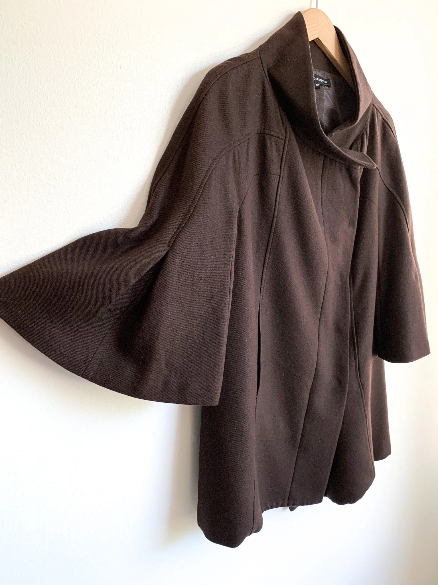 Alexander McQueen Cape Sleeve Coat
