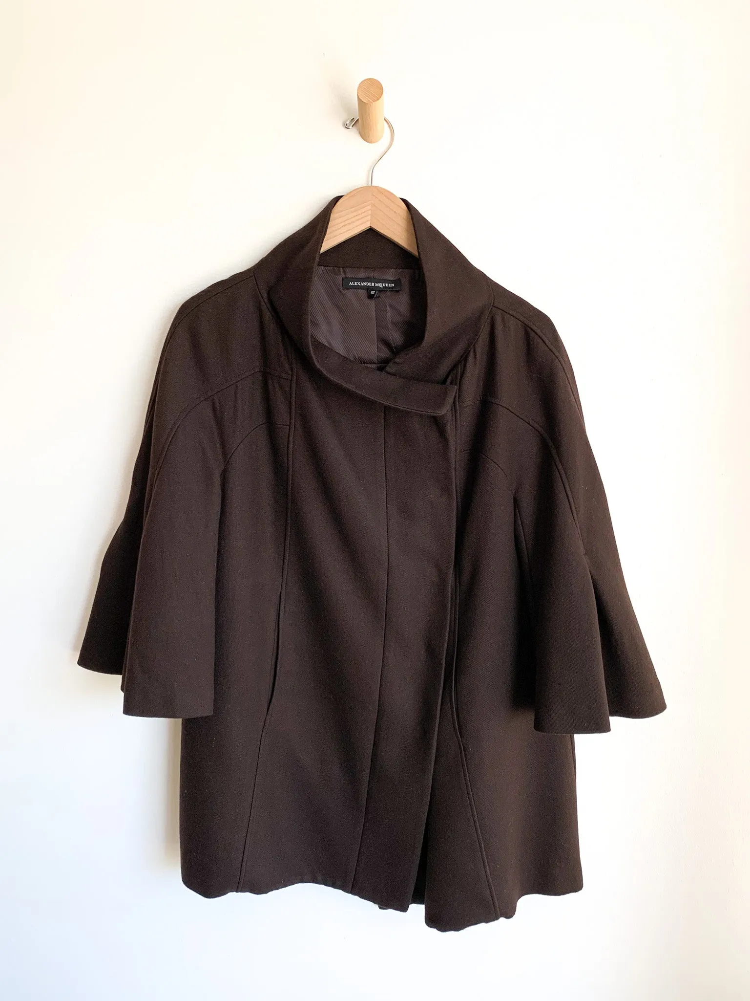 Alexander McQueen Cape Sleeve Coat