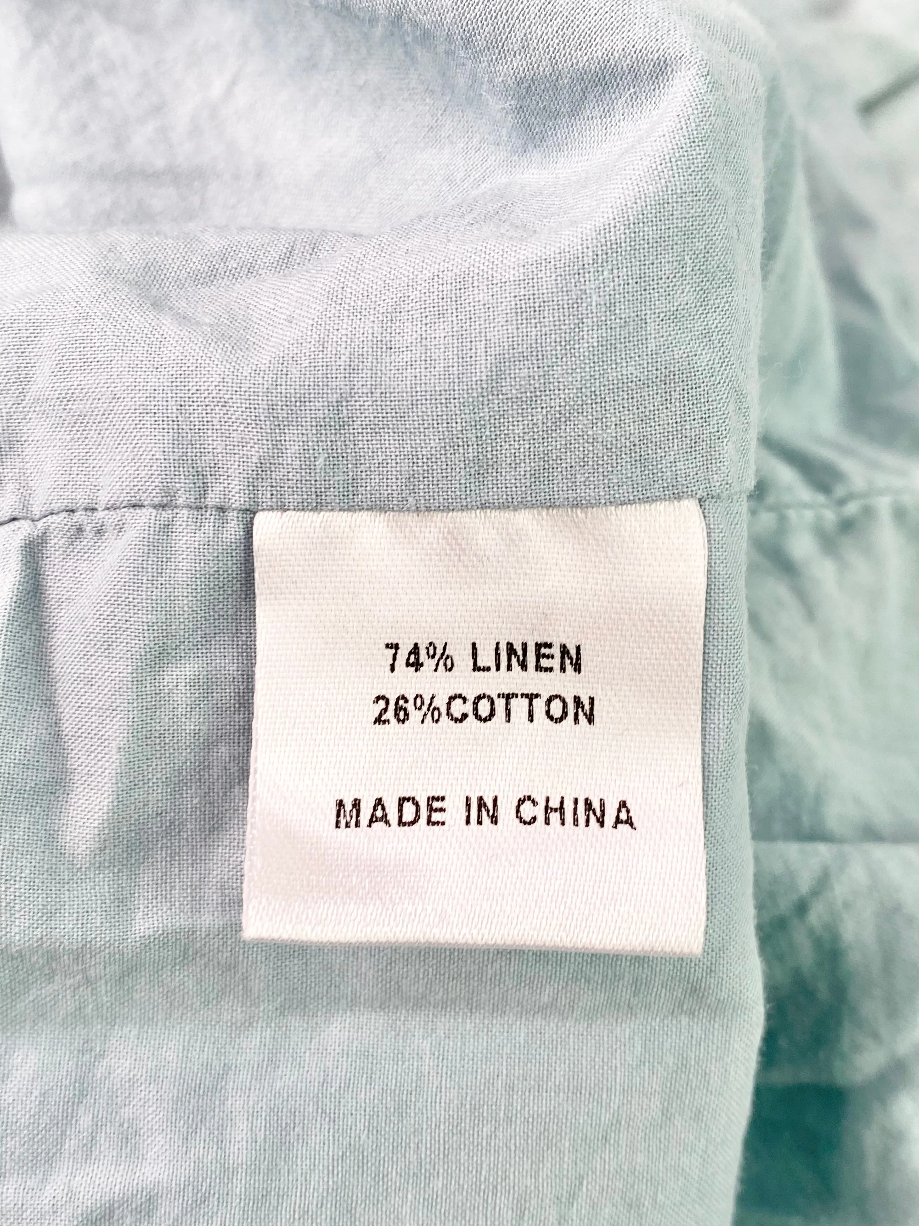 Amelius Arctic Blue Linen & Cotton Puff Sleeve Dress - AU10