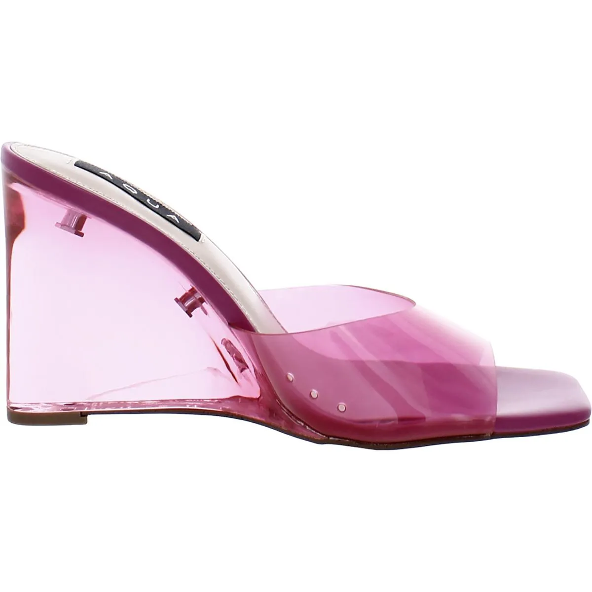 Aqua Womens Icy Slip-On Peep-Toe Wedge Sandals