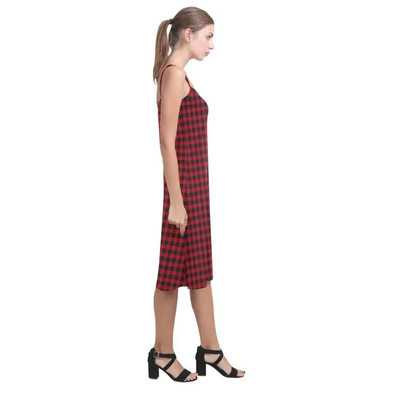 Checker Red Black Alcestis Slip Dress