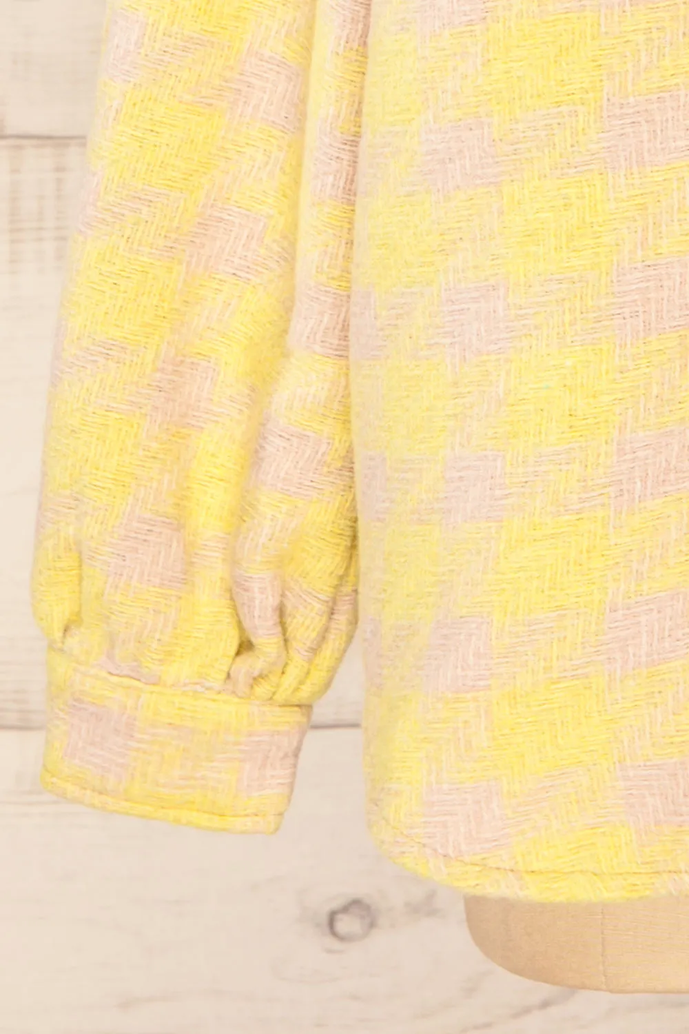 Elche Yellow | Houndstooth Oversized Shacket