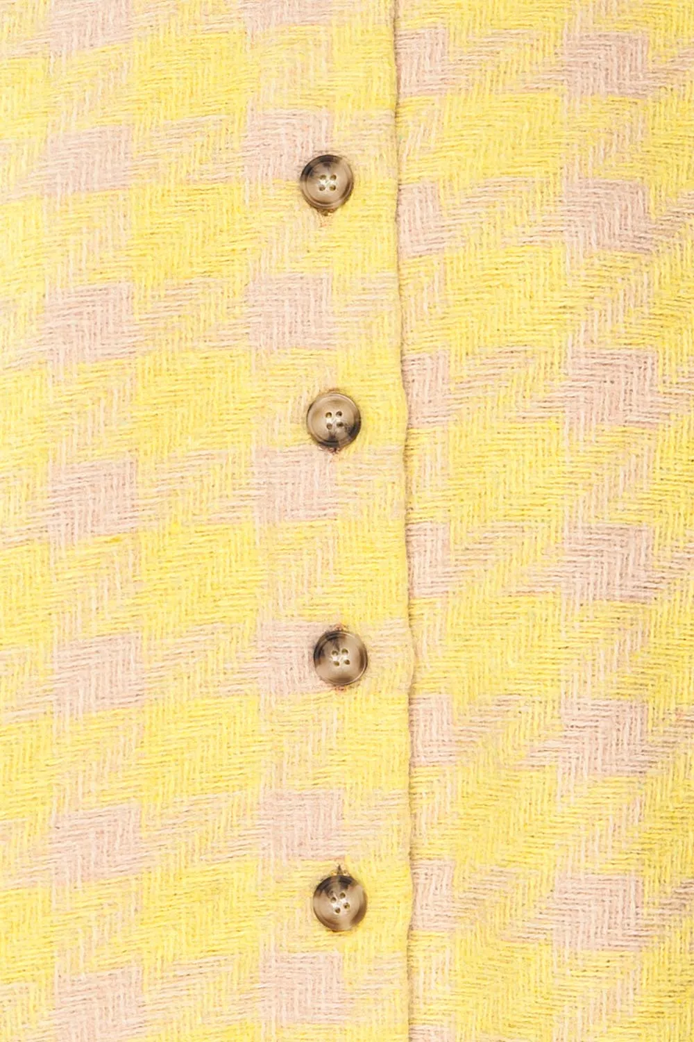 Elche Yellow | Houndstooth Oversized Shacket