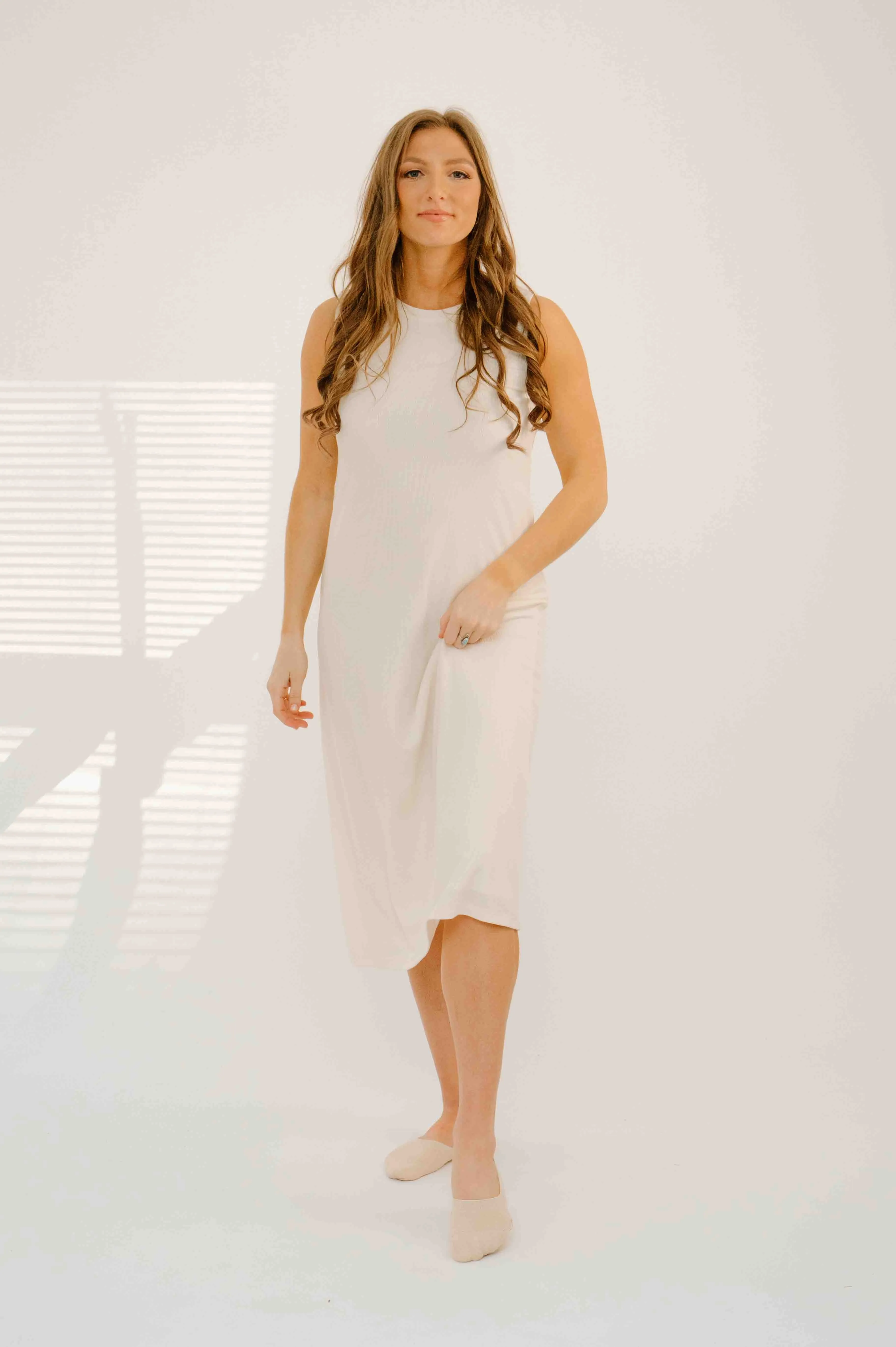 Fiona Nursing Dress in Creme