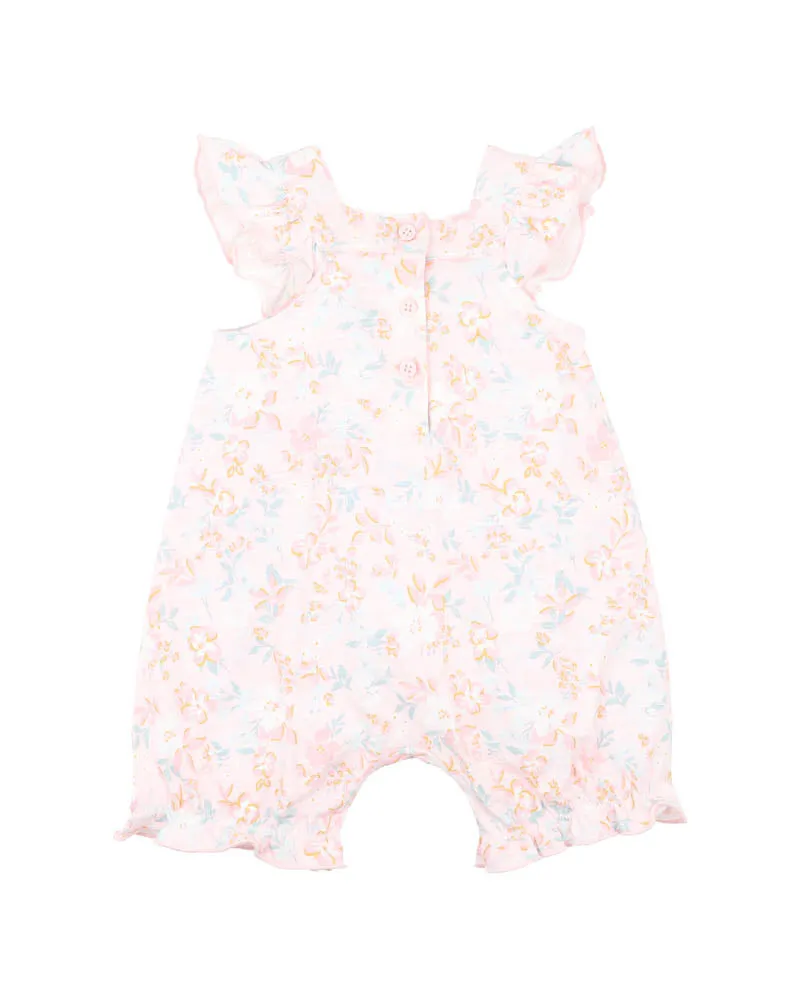 FOX & FINCH CANDY BLOSSOM PRINT FRILL ROMPER