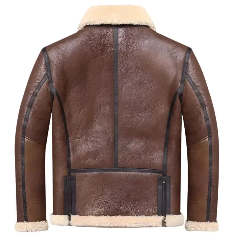 Genuine Sheepskin Russian Military Coat – Warm Winter Outerwear