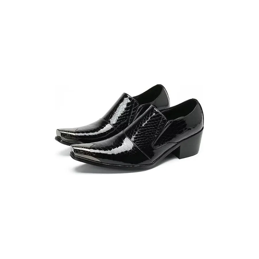 GlamLux Genuine Leather Slip-on Dress Shoes