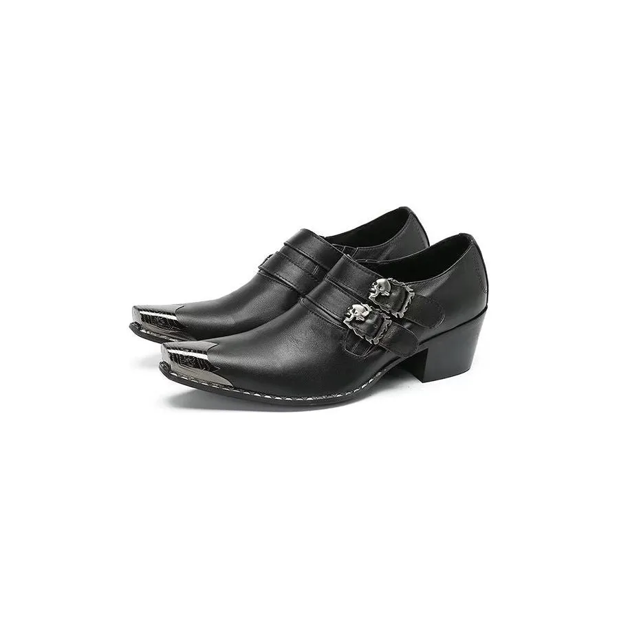 GlamLux Genuine Leather Slip-on Dress Shoes