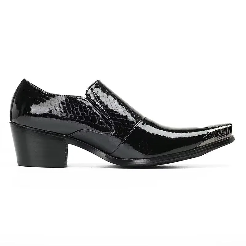 GlamLux Genuine Leather Slip-on Dress Shoes