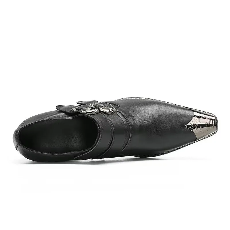 GlamLux Genuine Leather Slip-on Dress Shoes