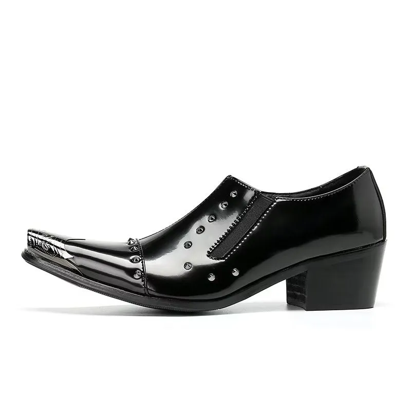 GlamLux Genuine Leather Slip-on Dress Shoes