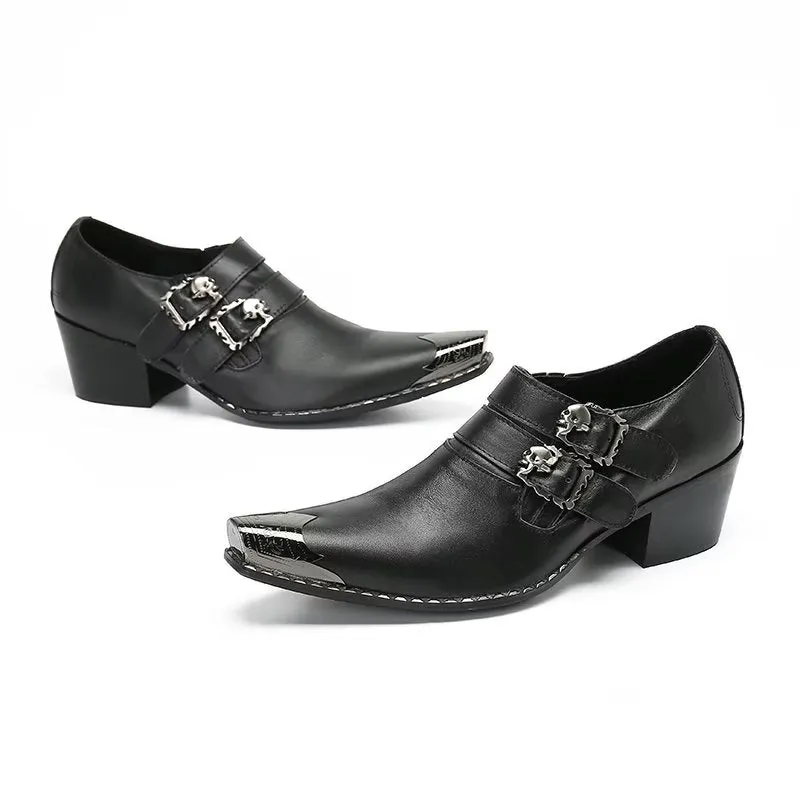 GlamLux Genuine Leather Slip-on Dress Shoes