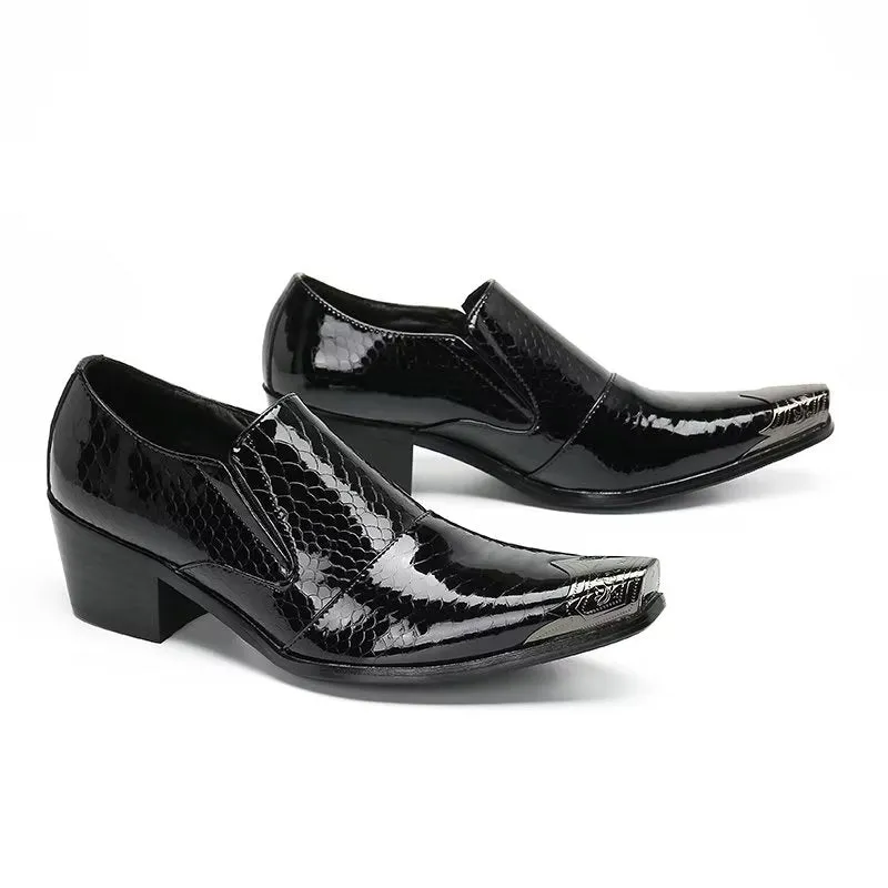 GlamLux Genuine Leather Slip-on Dress Shoes