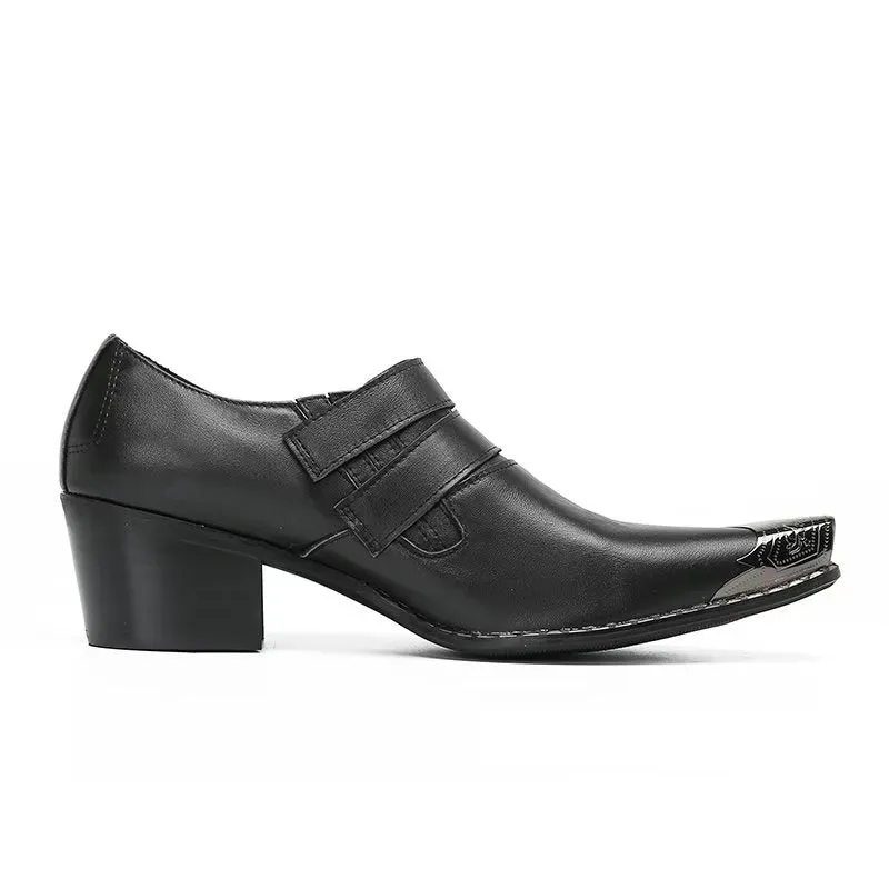 GlamLux Genuine Leather Slip-on Dress Shoes