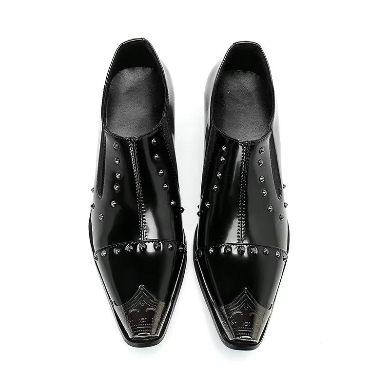 GlamLux Genuine Leather Slip-on Dress Shoes
