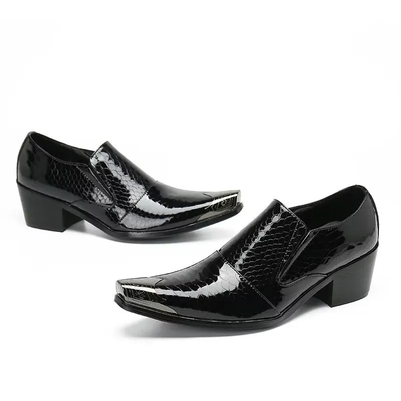 GlamLux Genuine Leather Slip-on Dress Shoes