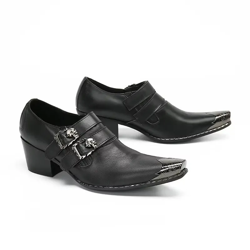 GlamLux Genuine Leather Slip-on Dress Shoes