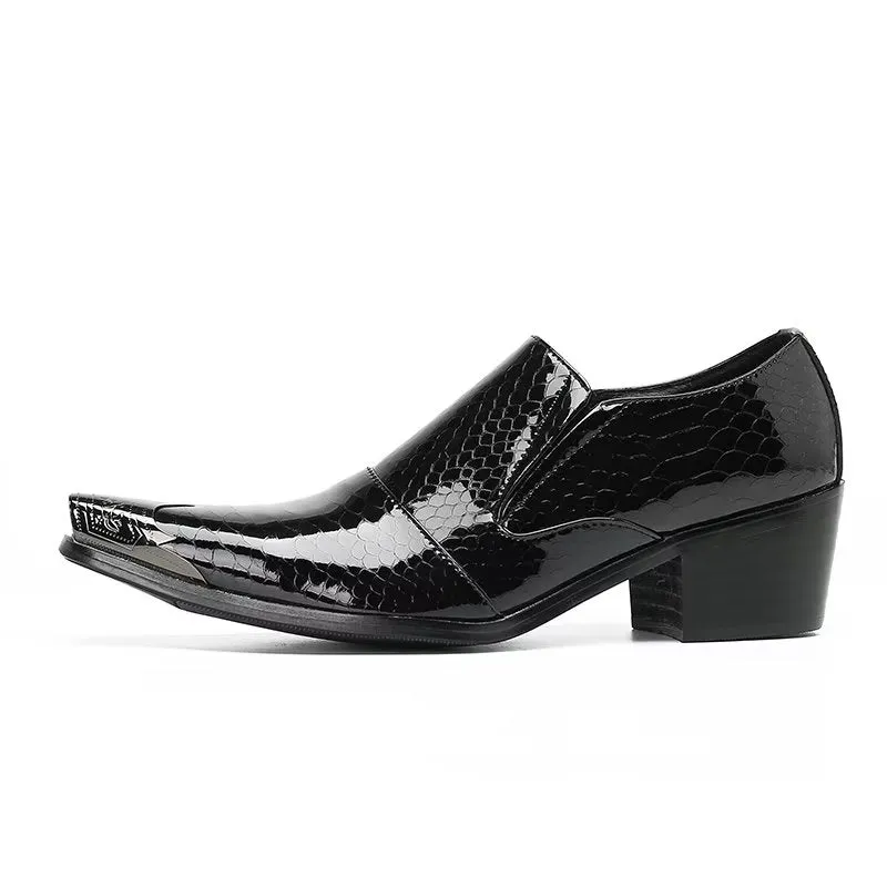 GlamLux Genuine Leather Slip-on Dress Shoes