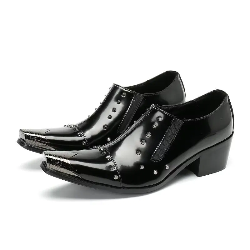 GlamLux Genuine Leather Slip-on Dress Shoes
