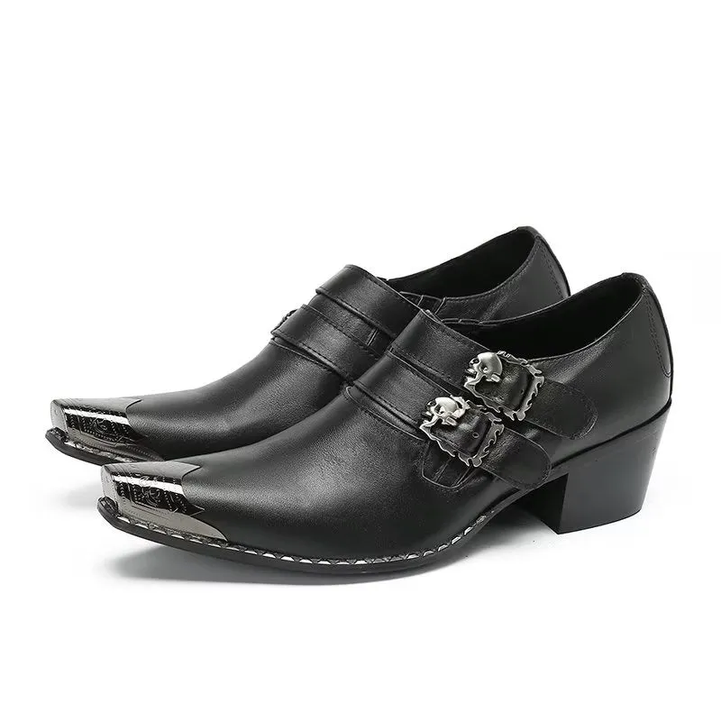 GlamLux Genuine Leather Slip-on Dress Shoes