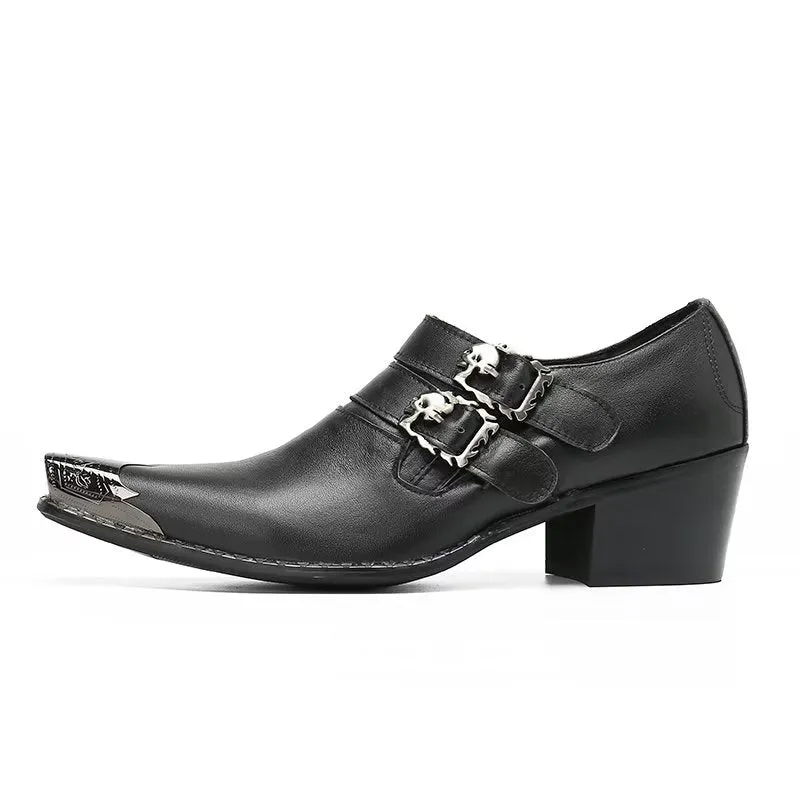 GlamLux Genuine Leather Slip-on Dress Shoes