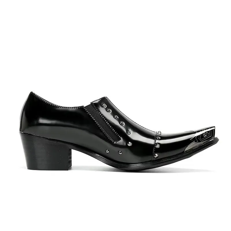 GlamLux Genuine Leather Slip-on Dress Shoes
