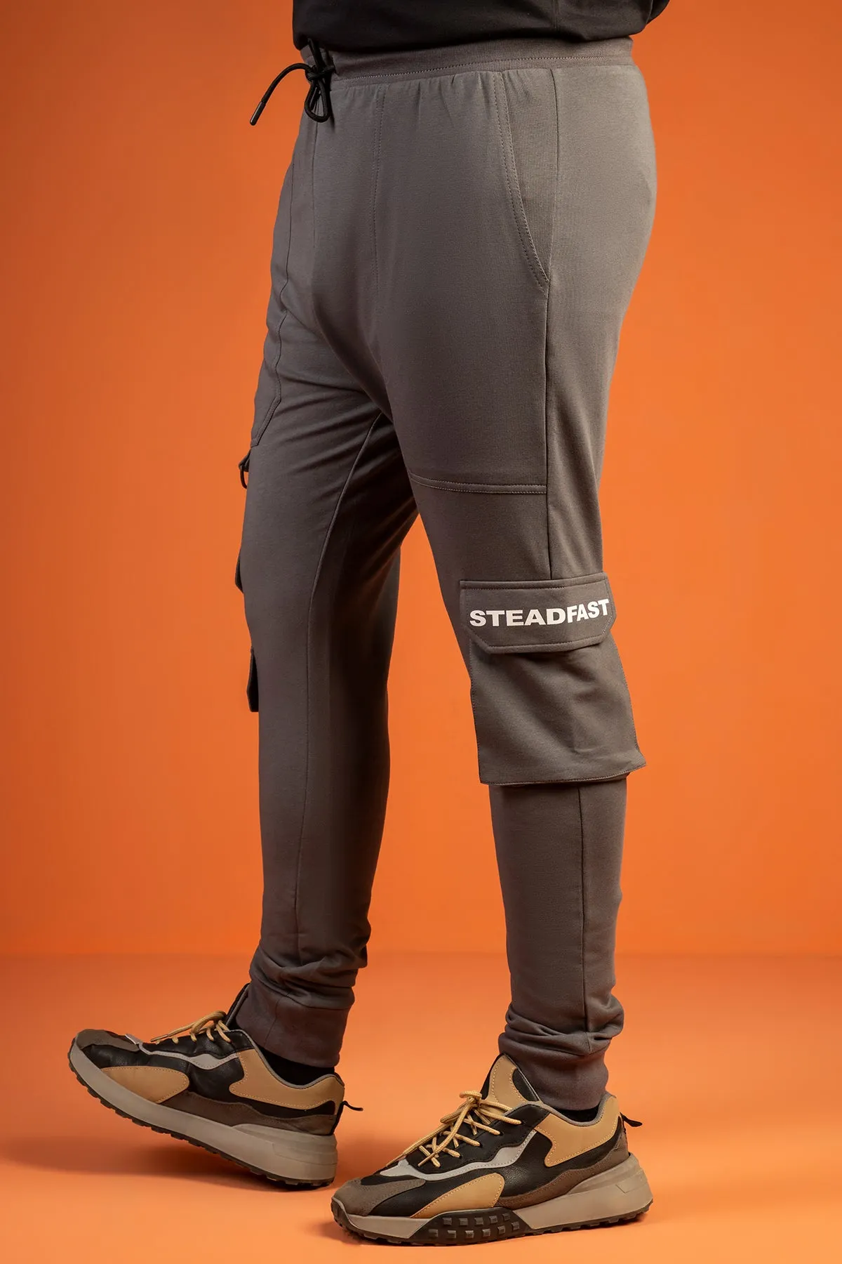 Grey Cargo Jog Pants (Plus Size) - W23 - MTR089P