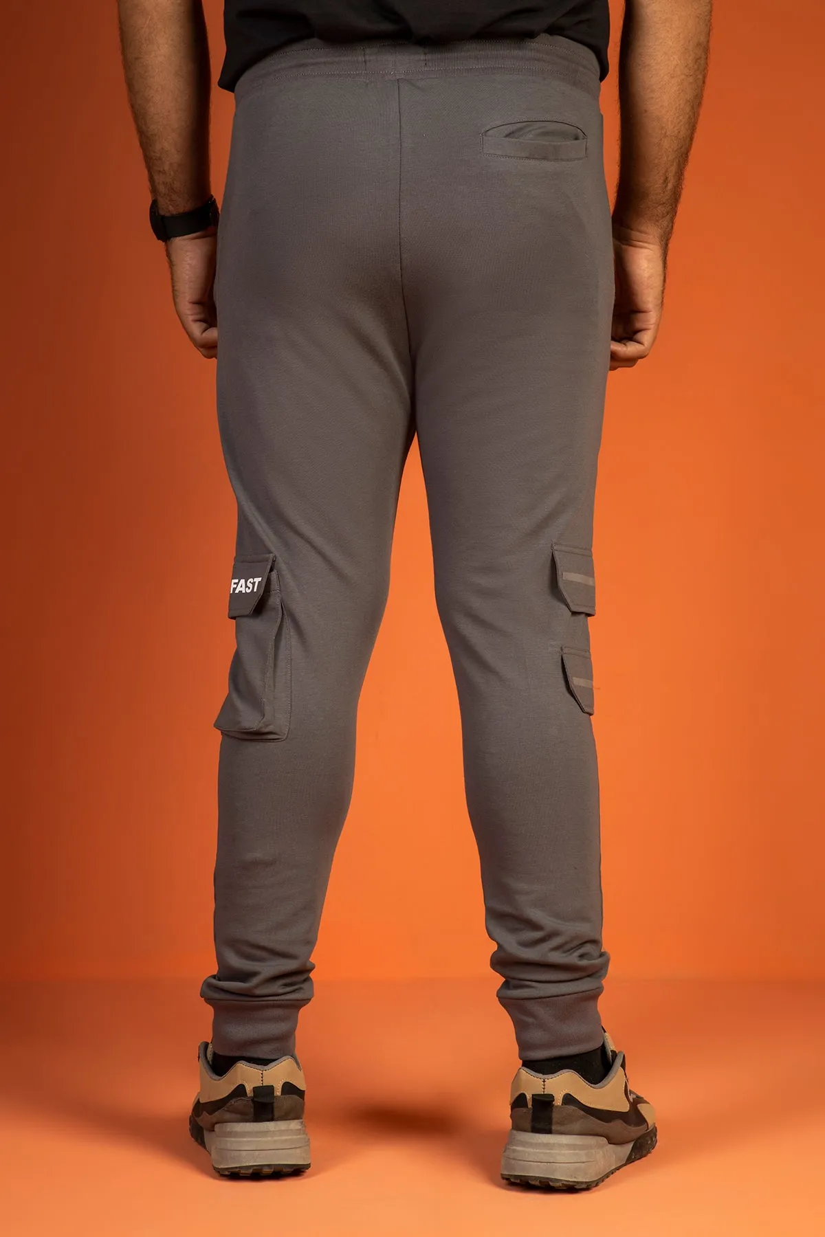 Grey Cargo Jog Pants (Plus Size) - W23 - MTR089P