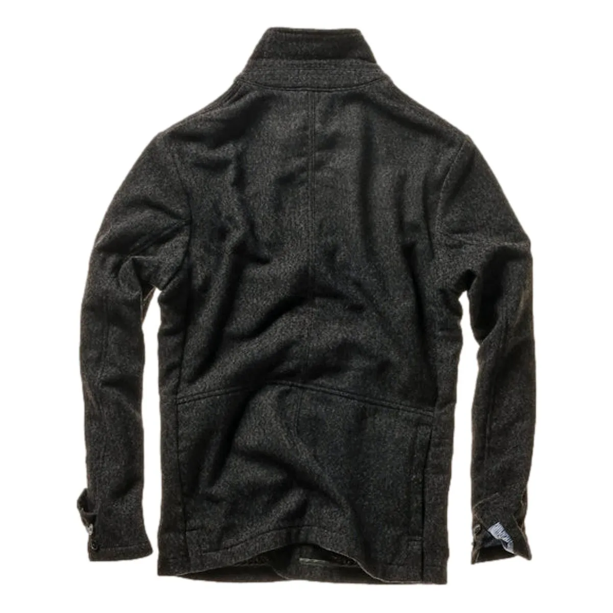 Heritage Trap Blazer Dark Charcoal Herringbone