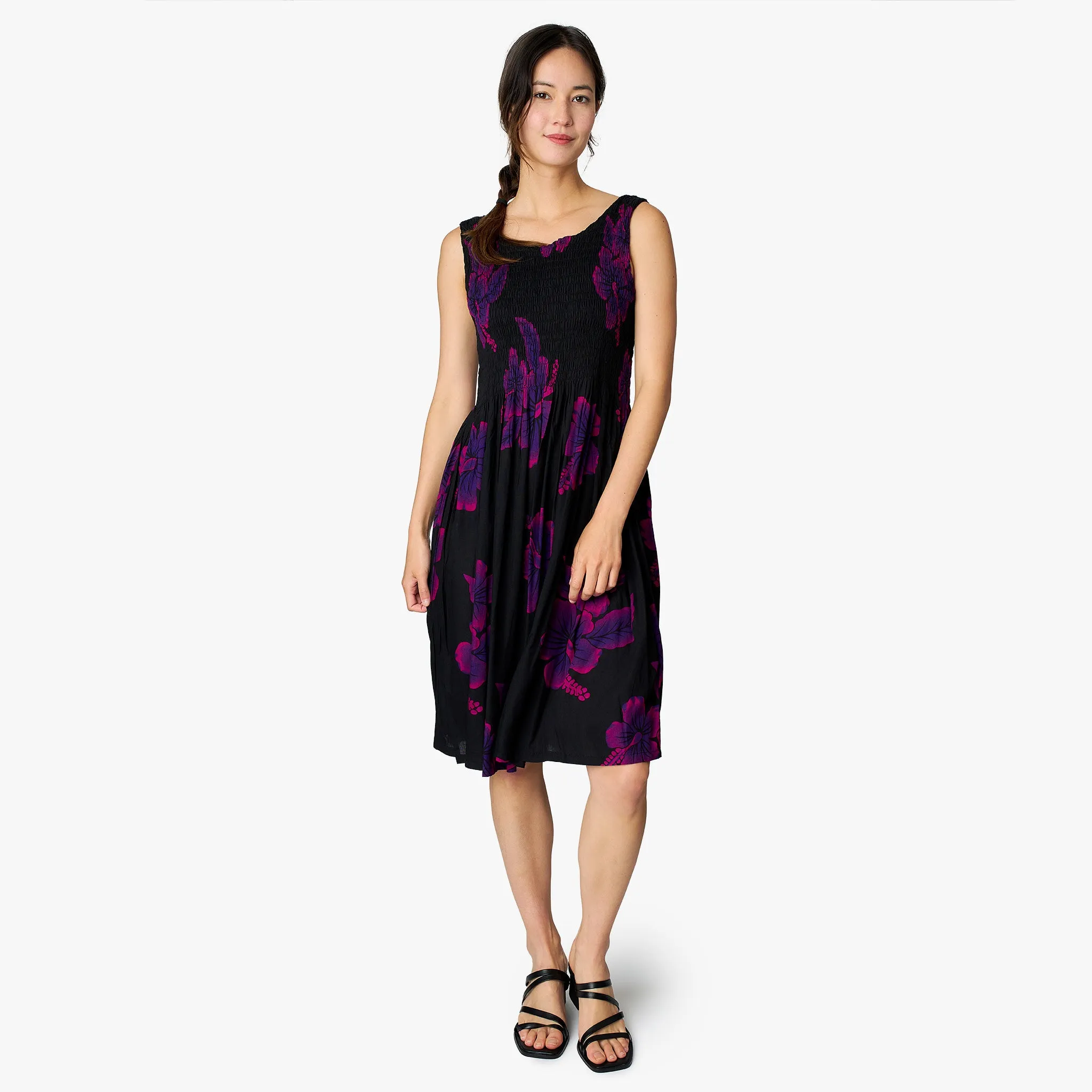 Hibiscus Smock Short Dress