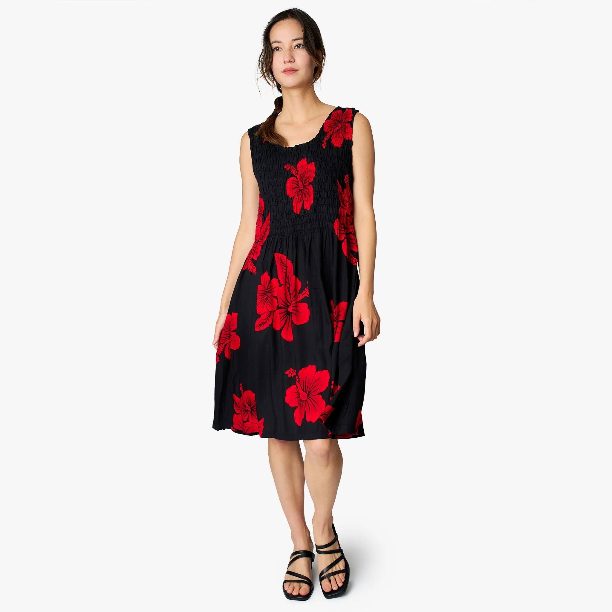Hibiscus Smock Short Dress