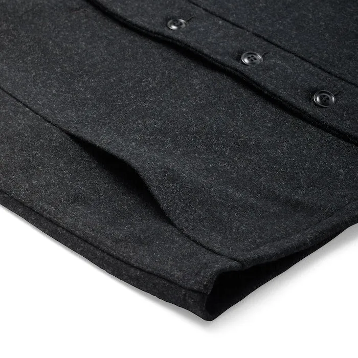MACKINAW WOOL VEST - BLACK CHARCOAL ROPE