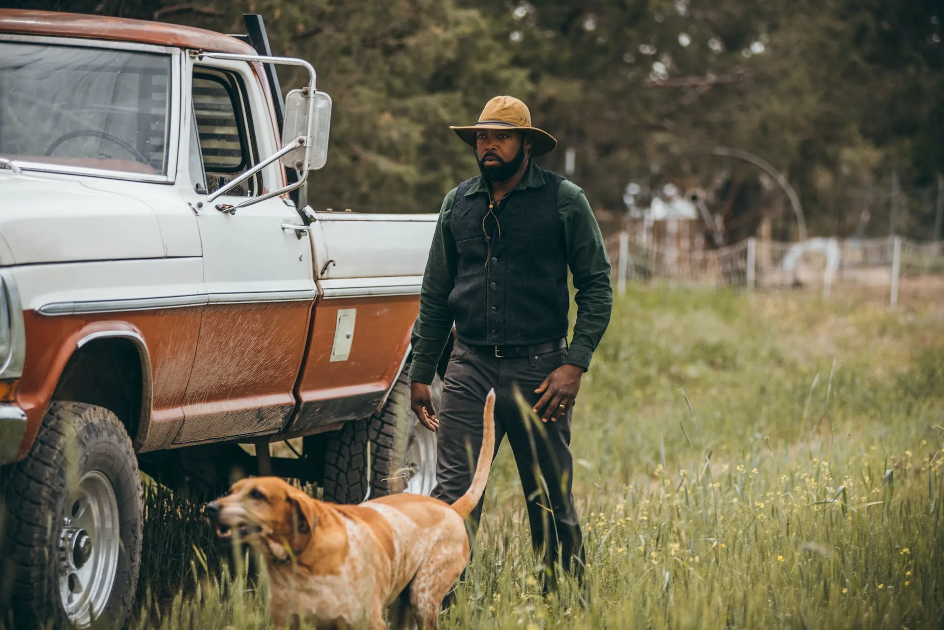 MACKINAW WOOL VEST - BLACK CHARCOAL ROPE