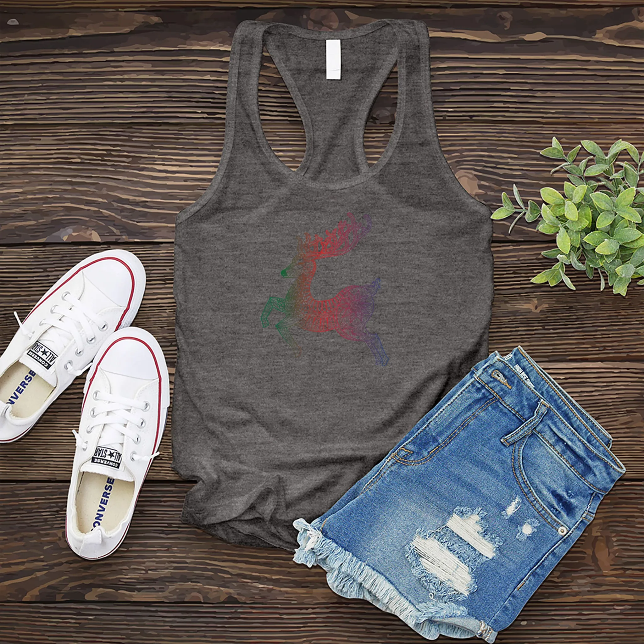 Mandala Reindeer Women's Tank Top