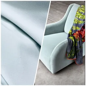 NEW! Prince Oliver- Designer 100% Cotton -Made In Belgium- Upholstery Velvet Fabric - Ice Blue