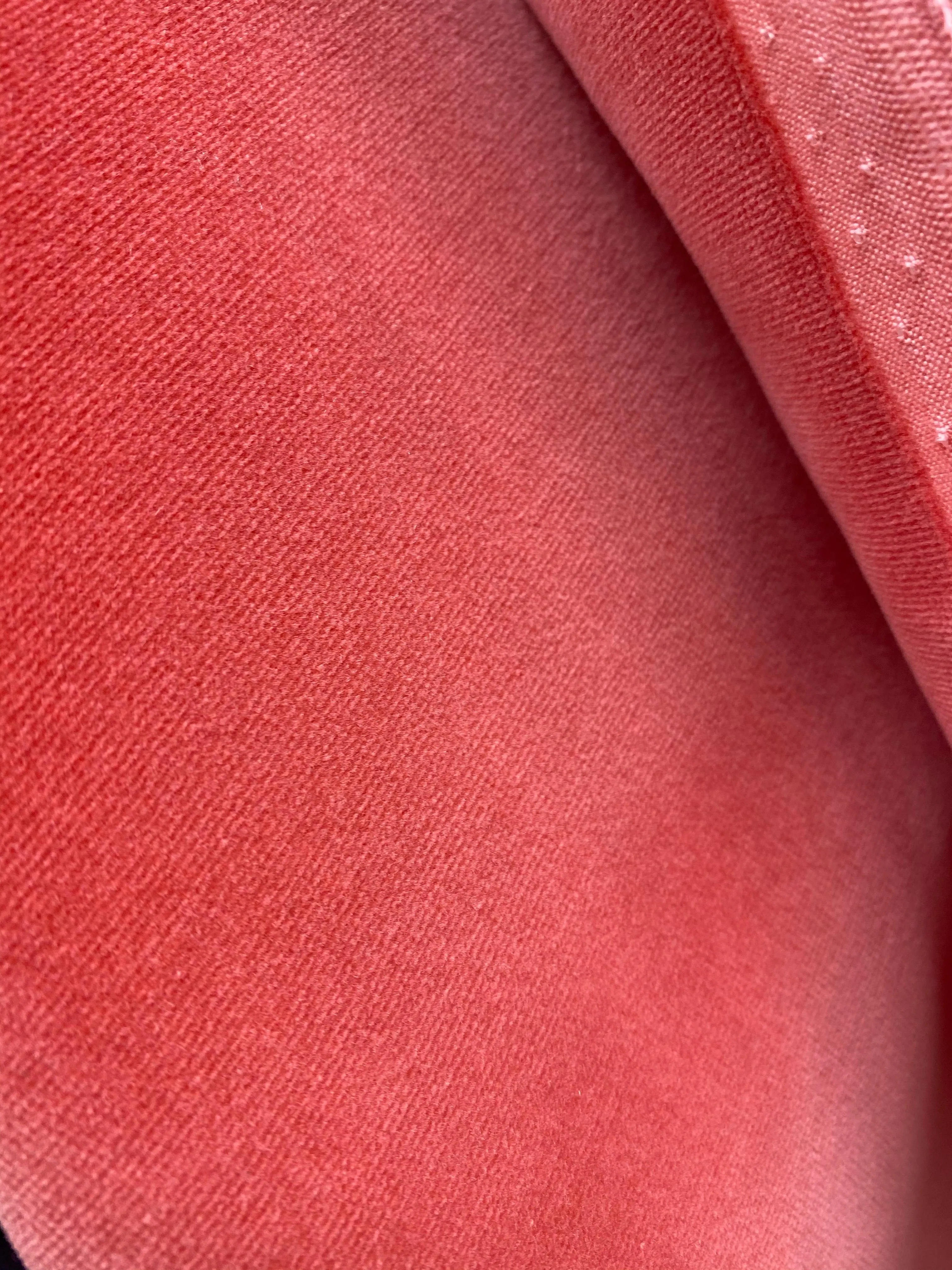 NEW! Prince Oliver - Designer 100% Cotton Made In Belgium Upholstery Velvet Fabric - Icy Coral