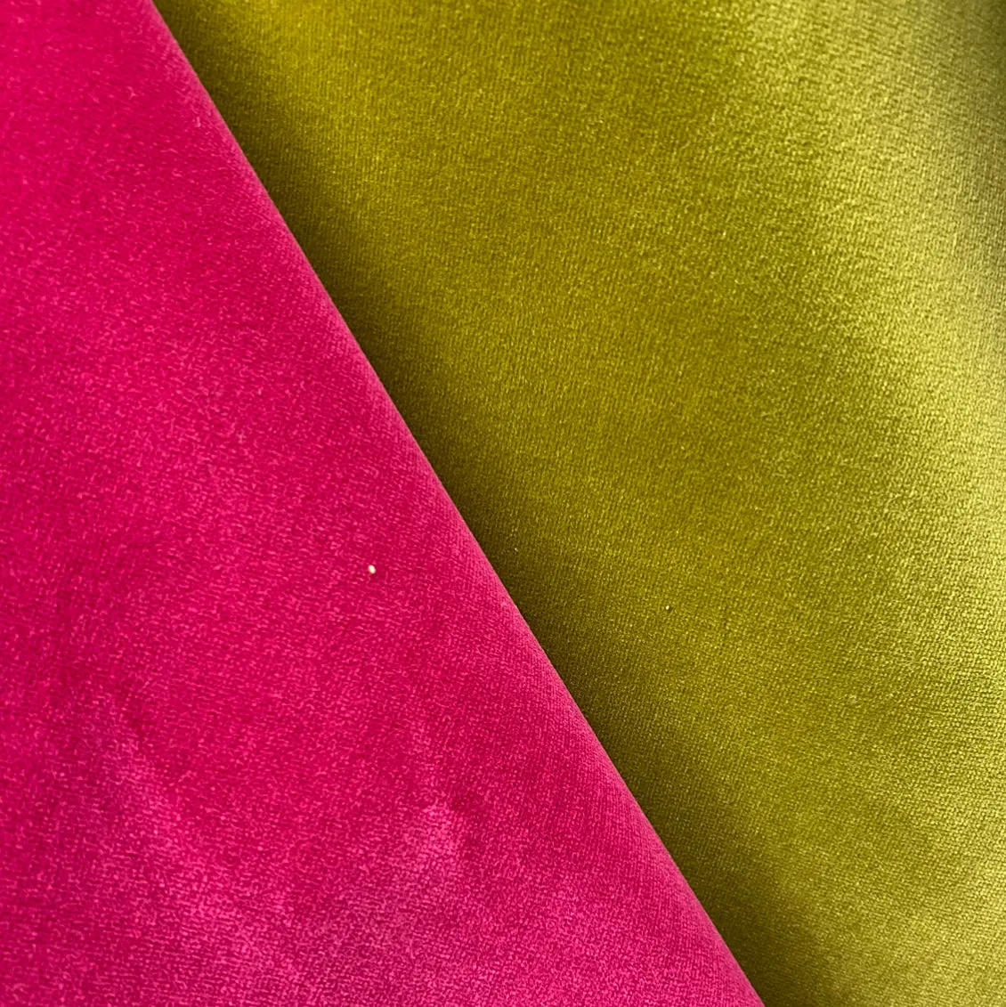 NEW! Prince Oliver - Designer 100% Cotton Made In Belgium Upholstery Velvet Fabric - Icy Kiwi