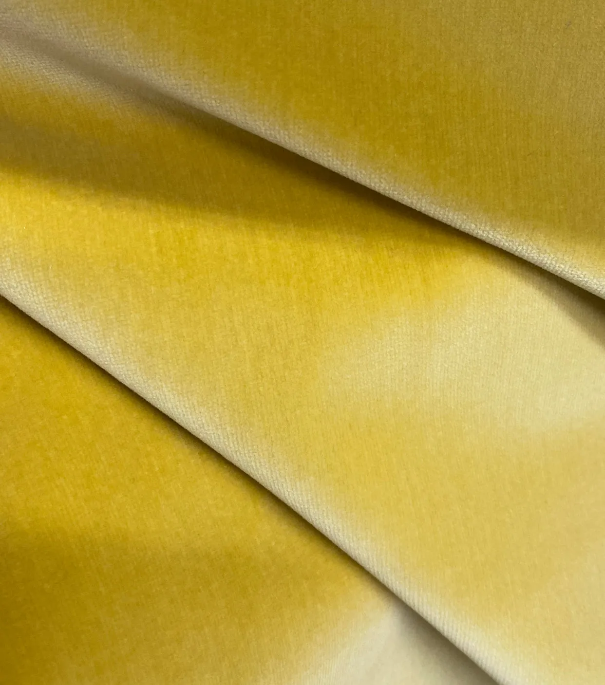NEW! Prince Oliver - Designer 100% Cotton Made In Belgium Upholstery Velvet Fabric - Icy Yellow