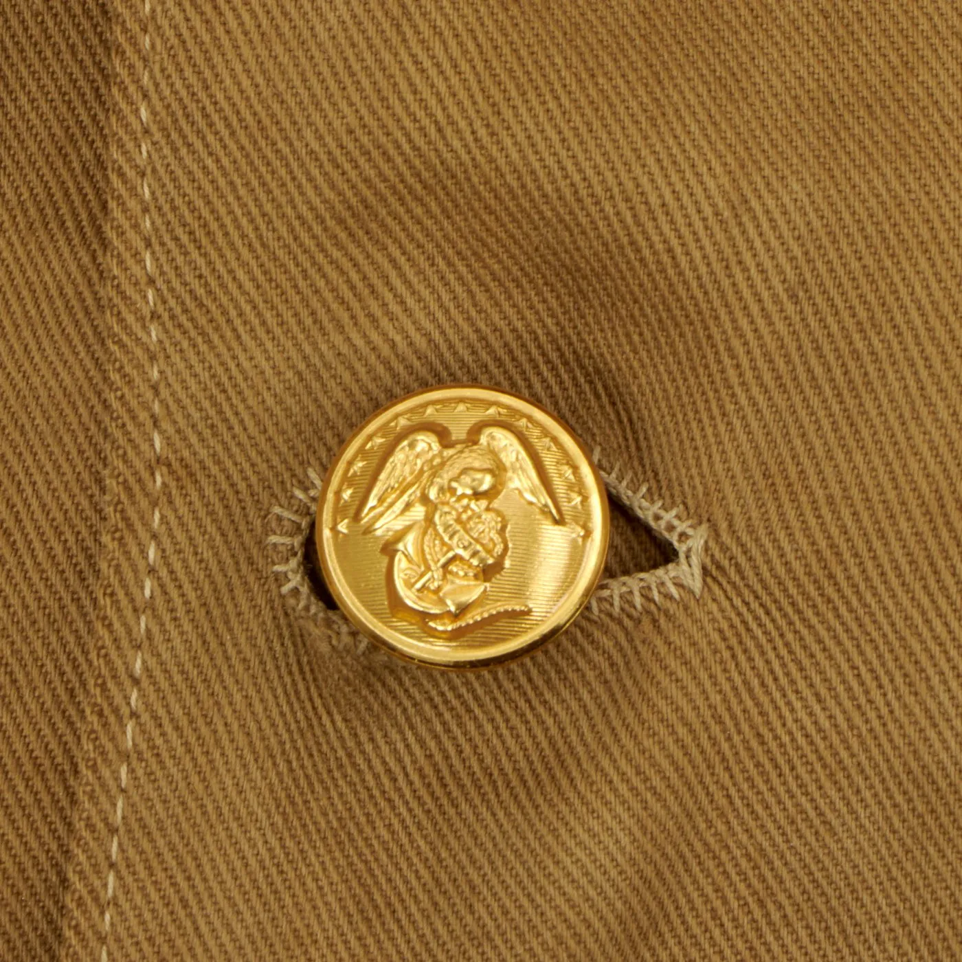 Original U.S. Spanish American War Marine Corps Model 1898 Khaki Tropical Uniform Coat with Period Tropical Weight Shirt - USMC