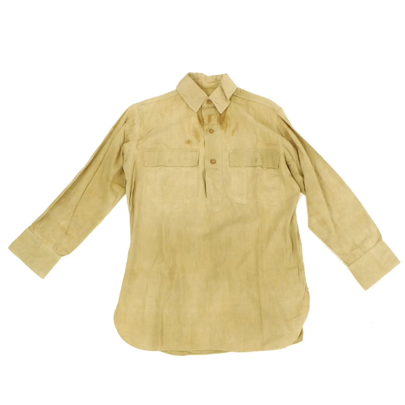 Original U.S. Spanish American War Marine Corps Model 1898 Khaki Tropical Uniform Coat with Period Tropical Weight Shirt - USMC