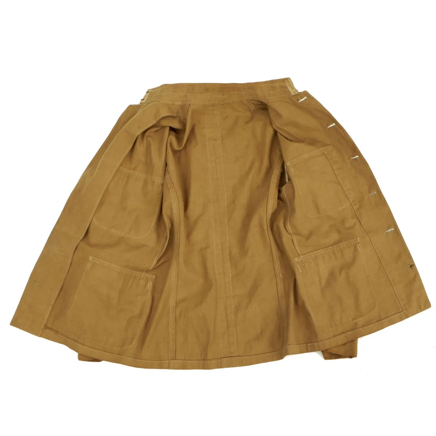 Original U.S. Spanish American War Marine Corps Model 1898 Khaki Tropical Uniform Coat with Period Tropical Weight Shirt - USMC