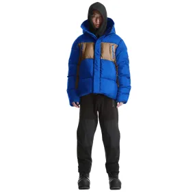 Rook Short Puffer Jacket - Blue/Beige