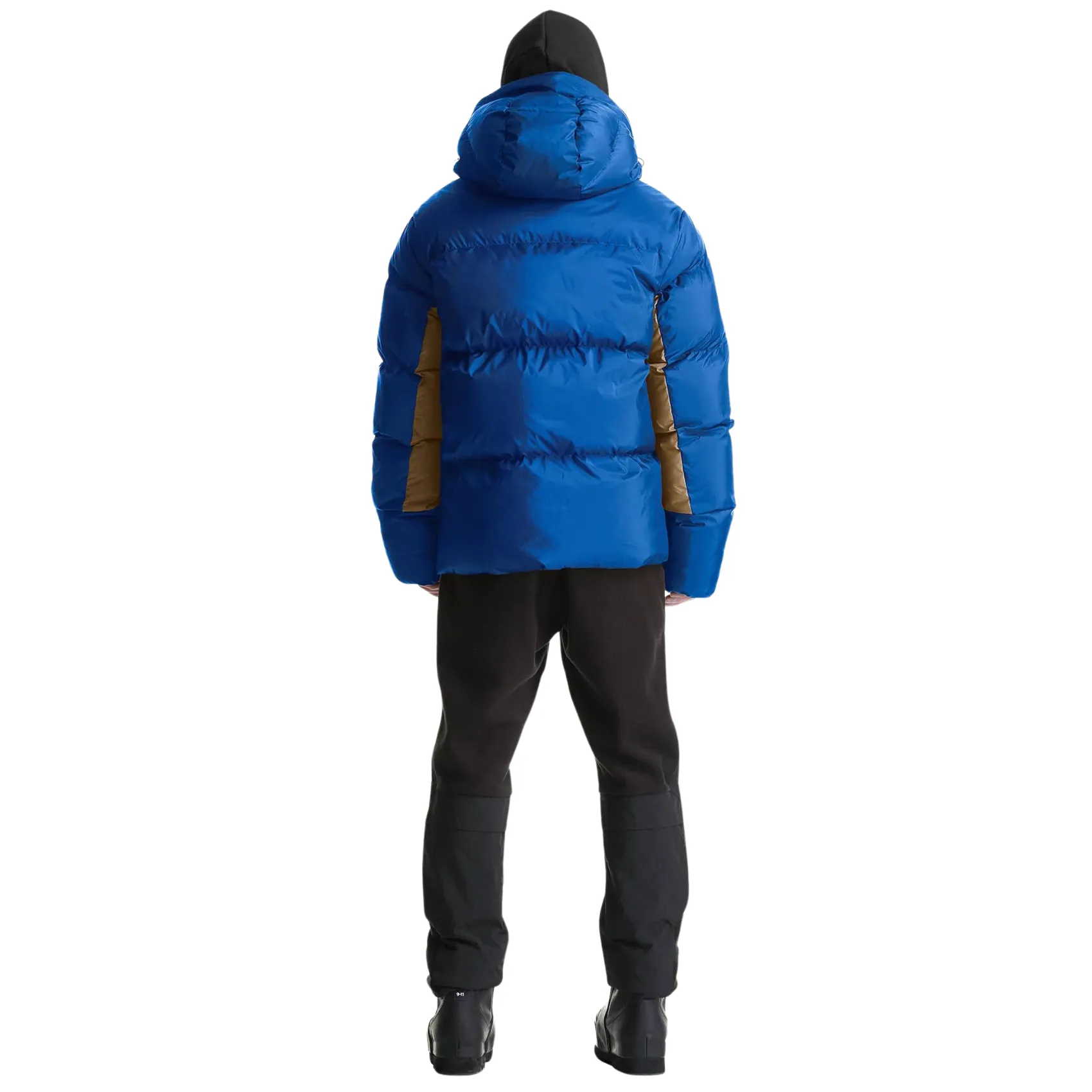 Rook Short Puffer Jacket - Blue/Beige