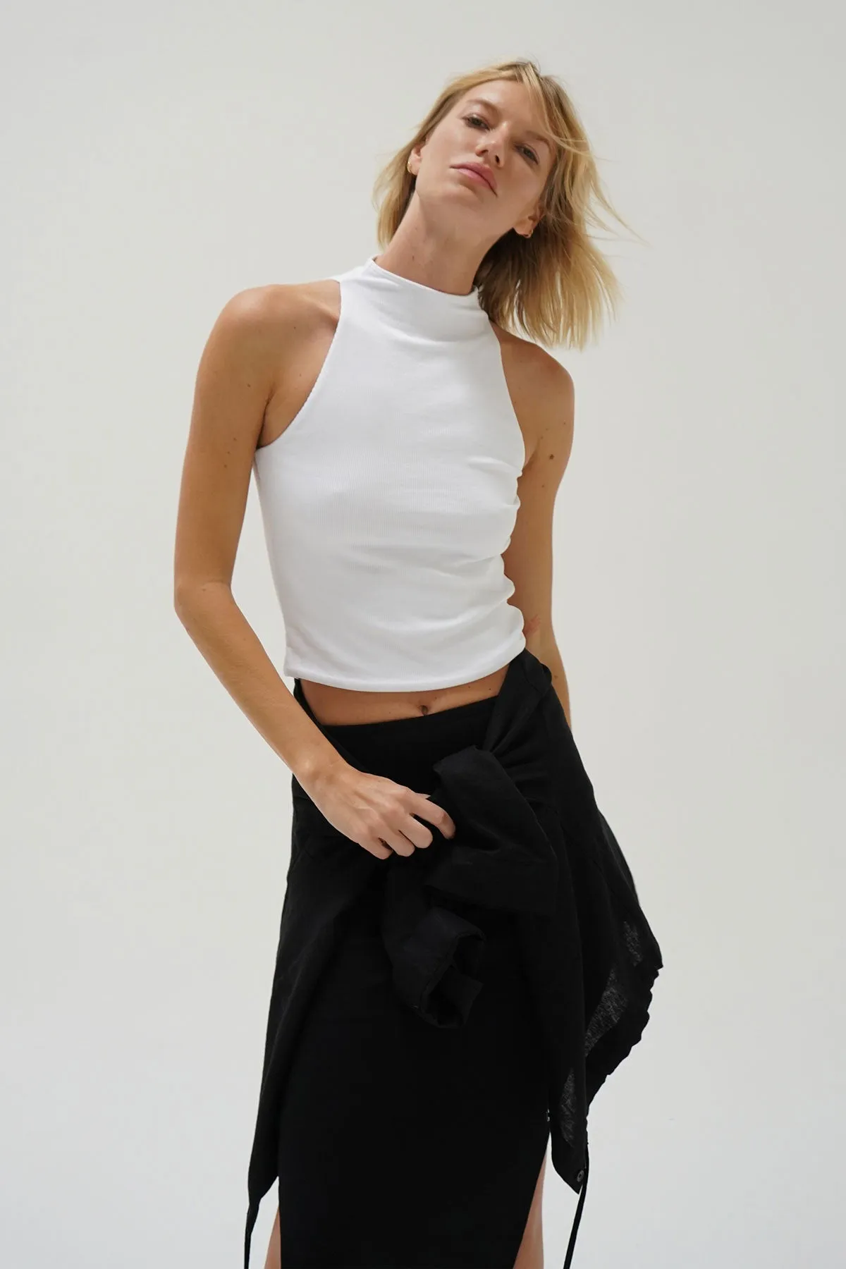 Sabine Double Layer Tank - White