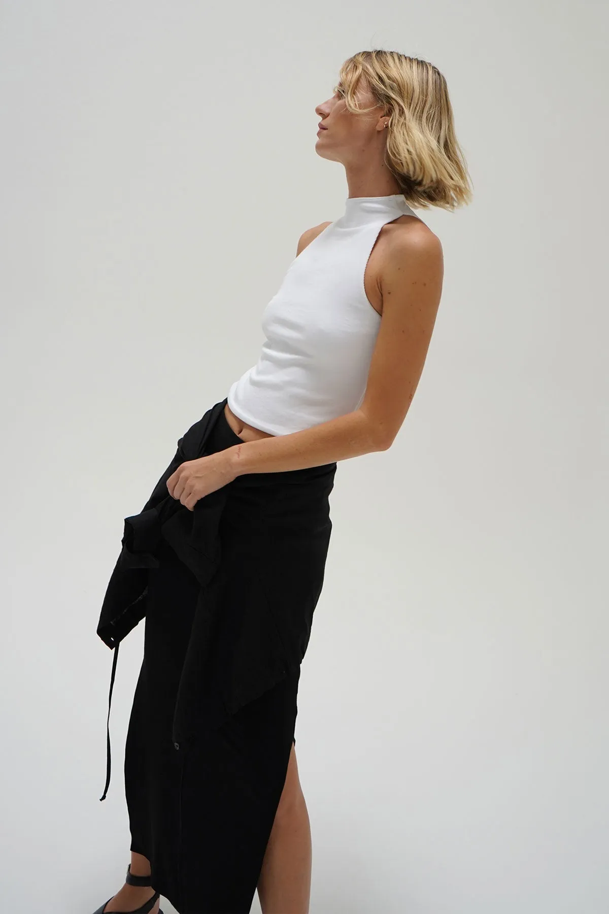Sabine Double Layer Tank - White