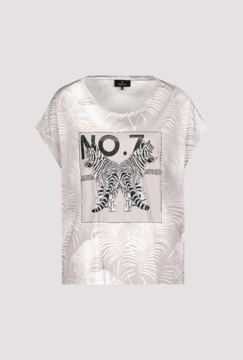 T-Shirt Palm Trees   Tigers in Bambus Pattern 407958MNR by Monari  - OUTLET SALE