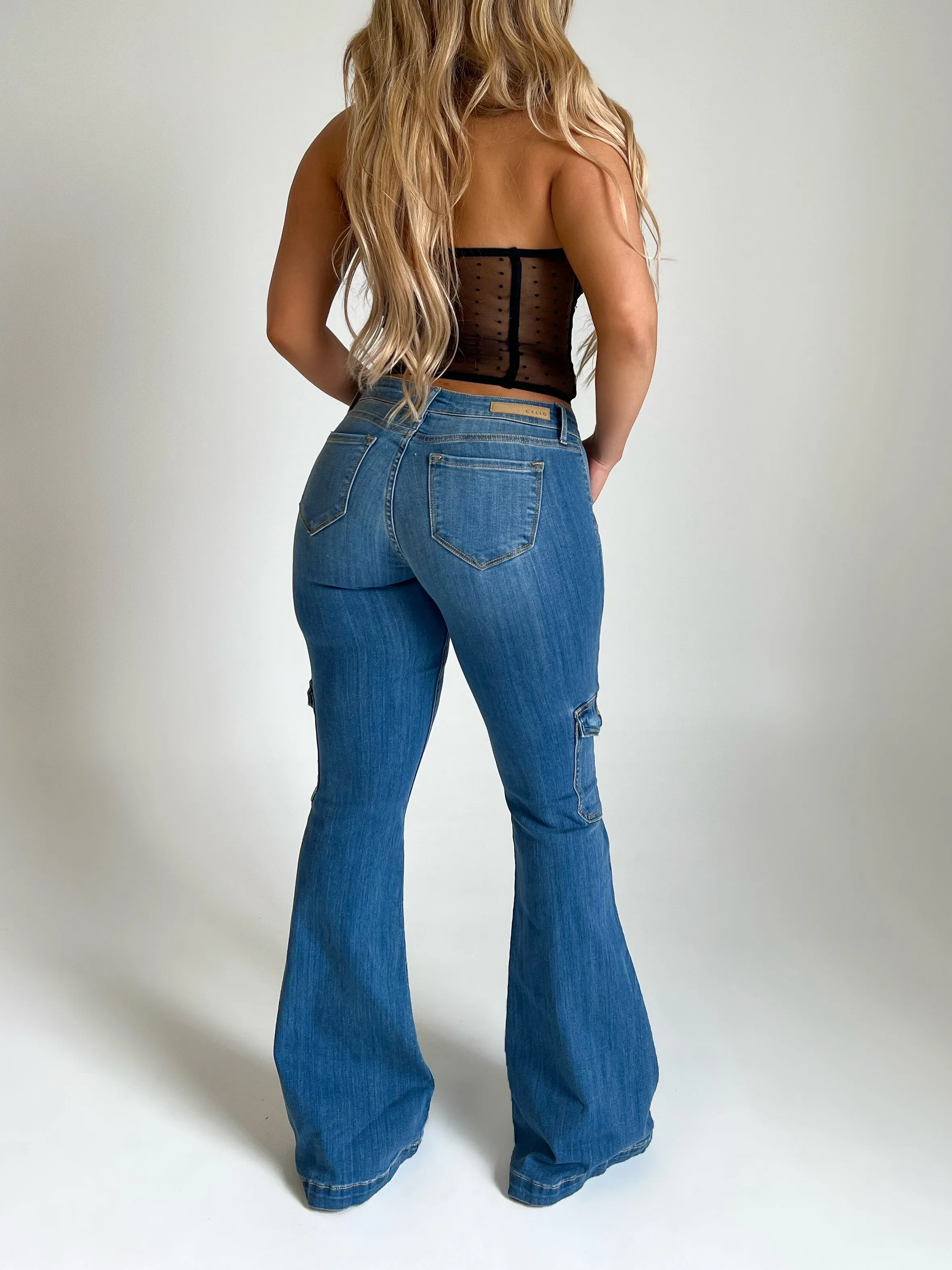 Vanessa Low Rise Jeans (Medium Denim)