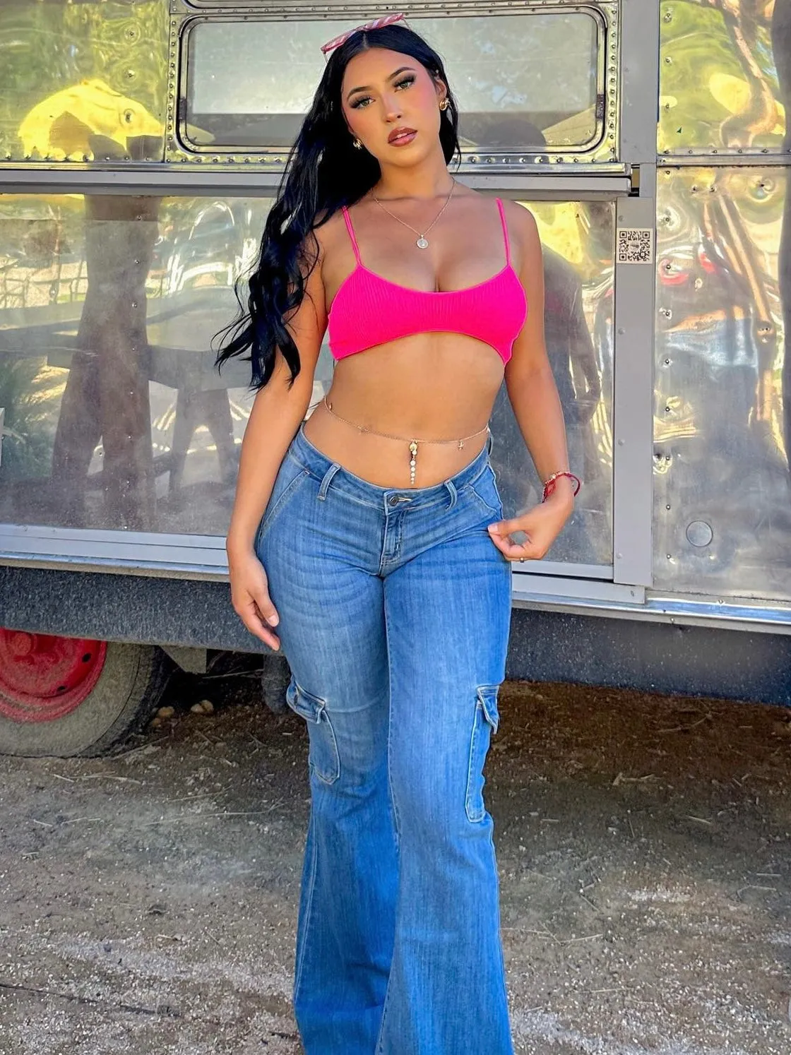 Vanessa Low Rise Jeans (Medium Denim)