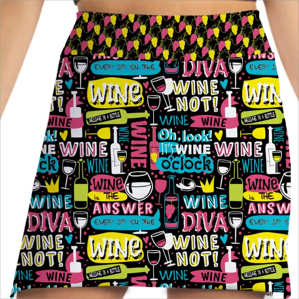 WINE NOT BLACK SKORT